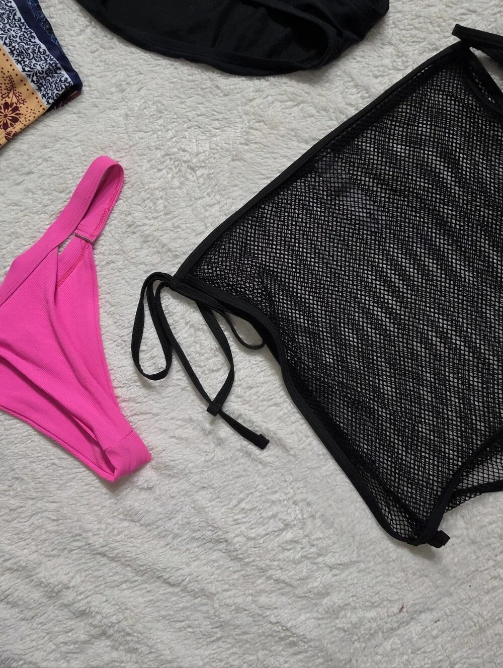Lot Of 6 Bikini Swim Items Cover-up Skirt Tops & Bottoms Swimwear Size Small